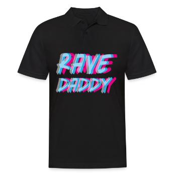 Rave Daddy EDM Music Festival Father Optical - Männer Poloshirt - Schwarz - Vorne - Kai (181cm)