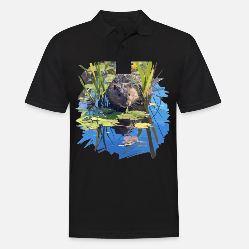 Bisamratten Bisamratte - Männer Poloshirt - Schwarz