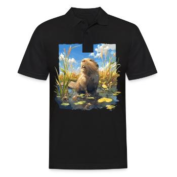 Rat musqué - Polo Homme - noir - Devant - Kai (181cm)
