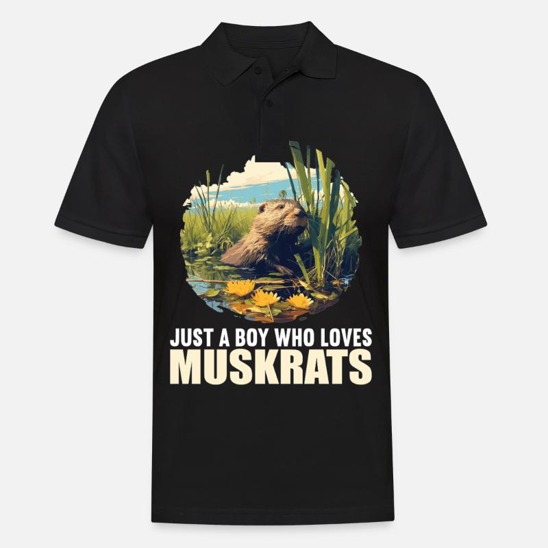 Bisamratten Bisamratte - Männer Poloshirt - Schwarz