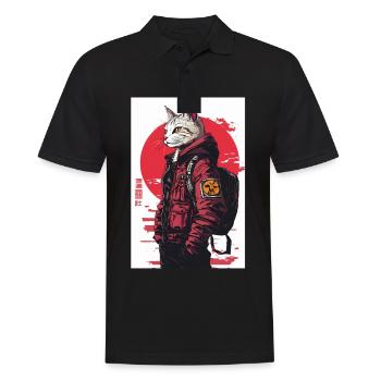 Otaku Streetwear Japon Cyberpunk Techwear Anime - Polo Homme - noir - Devant - Kai (181cm)