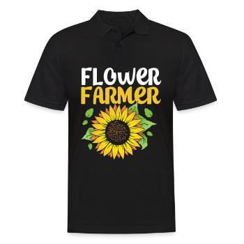 Floristry Florist Florist Bouquet - Men's Polo Shirt - black - Front - Kai (181cm)