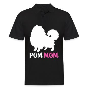 Poméranien Poméranien Chien Papa - Polo Homme - noir - Devant - Kai (181cm)