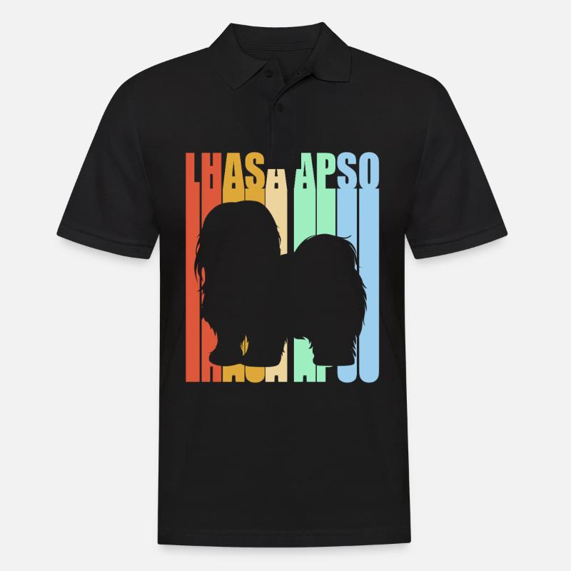 Lhasa Apso - Männer Poloshirt - Schwarz