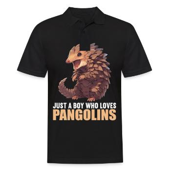 Schuppentiere Pangolin Schuppentier - Männer Poloshirt - Schwarz - Vorne - Kai (181cm)