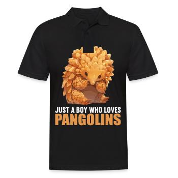 Schuppentiere Pangolin Schuppentier - Männer Poloshirt - Schwarz - Vorne - Kai (181cm)