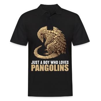 Schuppentiere Pangolin Schuppentier - Männer Poloshirt - Schwarz - Vorne - Kai (181cm)