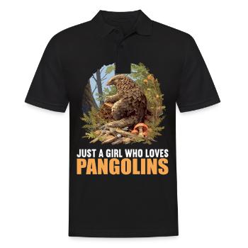 Schuppentiere Pangolin Schuppentier - Männer Poloshirt - Schwarz - Vorne - Kai (181cm)