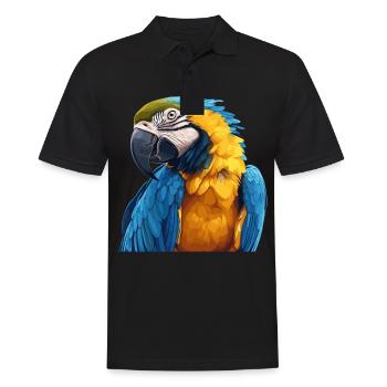 Papageie Papagei - Männer Poloshirt - Schwarz - Vorne - Kai (181cm)