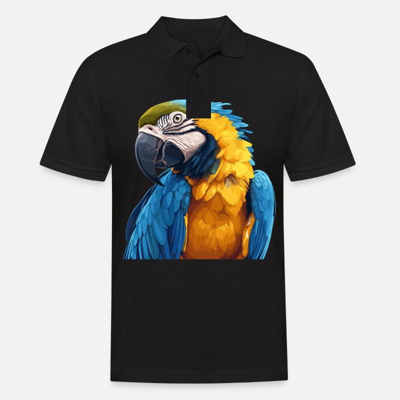 Papageie Papagei - Männer Poloshirt - Schwarz