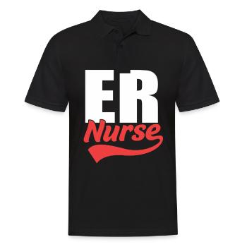 Notfall Krankenschwester Ambulanz - Männer Poloshirt - Schwarz - Vorne - Kai (181cm)