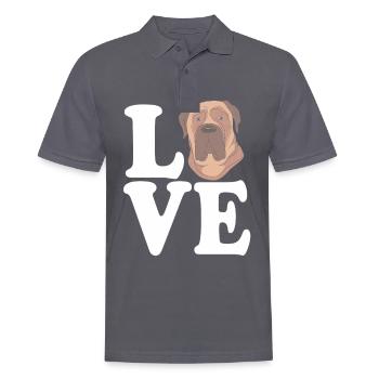 Bullmastiff Chien - Polo Homme - charbon - Devant - Nico (186cm)
