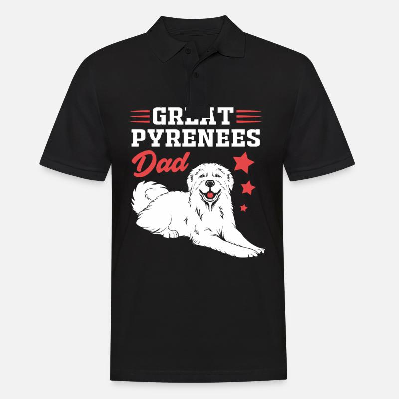 Pyrenäenhund - Männer Poloshirt - Schwarz