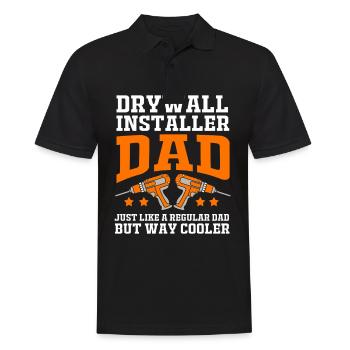 Baustelle Trockenbau Montage Monteur Vater Papa - Männer Poloshirt - Schwarz - Vorne - Kai (181cm)