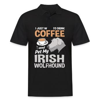 Irish wolfhound - Men's Polo Shirt - black - Front - Kai (181cm)