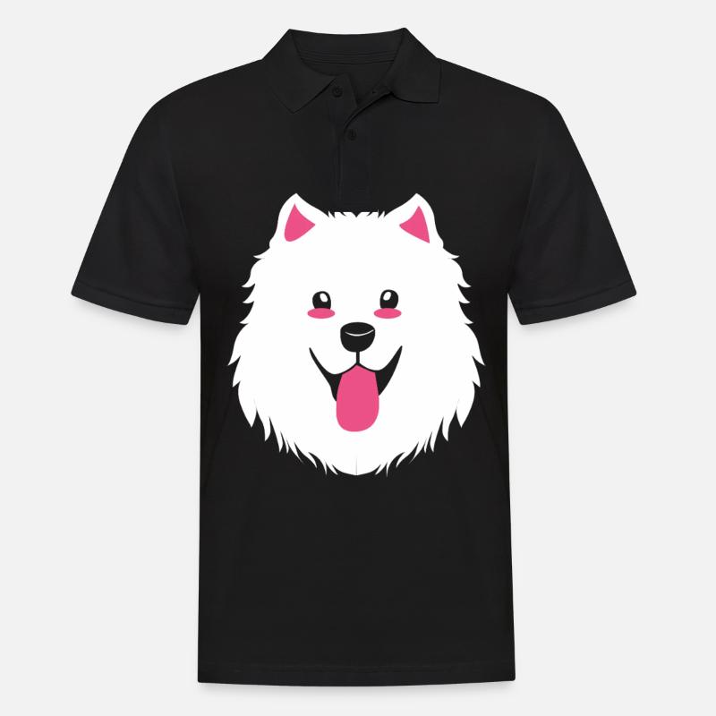 Samojede Hund Samoyed - Männer Poloshirt - Schwarz