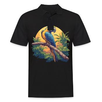 Papageie Papagei - Männer Poloshirt - Schwarz - Vorne - Kai (181cm)