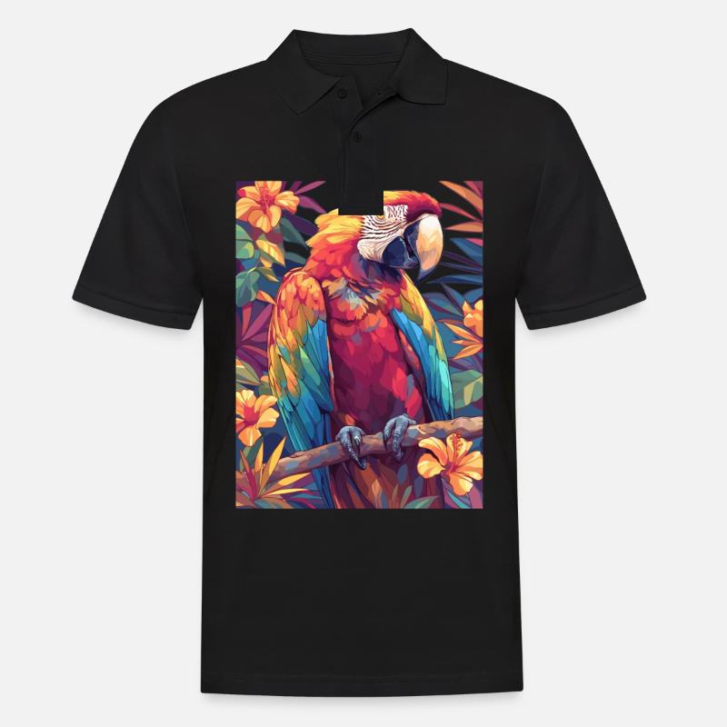 Perroquet Perroquet Perroquet - Polo Homme - noir