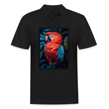 Papageie Papagei - Männer Poloshirt - Schwarz - Vorne - Kai (181cm)