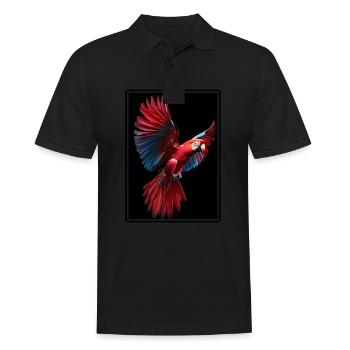Papageie Papagei - Männer Poloshirt - Schwarz - Vorne - Kai (181cm)