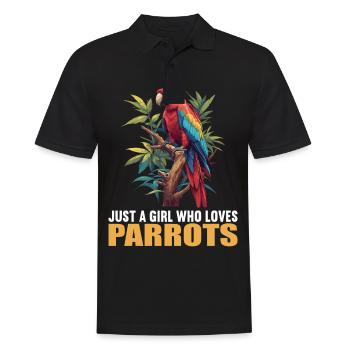 Papageie Papagei - Männer Poloshirt - Schwarz - Vorne - Kai (181cm)