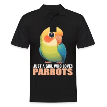 Papageie Papagei - Männer Poloshirt - Schwarz - Vorne - Kai (181cm)