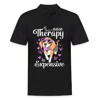 Therapy dog - Men's Polo Shirt - black - Front - Kai (181cm)