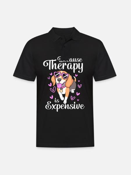 Therapy dog - Men's Polo Shirt - black