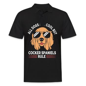 Cocker Spaniel Vater - Männer Poloshirt - Schwarz - Vorne - Kai (181cm)