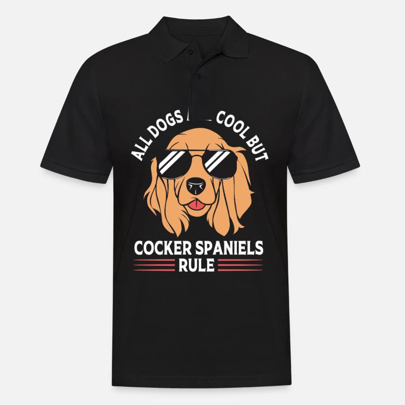Cocker Spaniel Vater - Männer Poloshirt - Schwarz