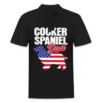 Cocker Spaniel Vater - Männer Poloshirt - Schwarz - Vorne - Kai (181cm)