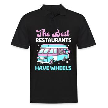 Snack Food Truck - Men's Polo Shirt - black - Front - Kai (181cm)