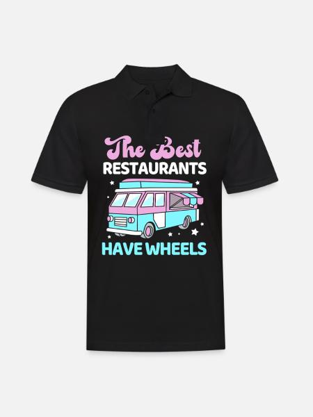 Camion de restauration de snacks - Polo Homme - noir