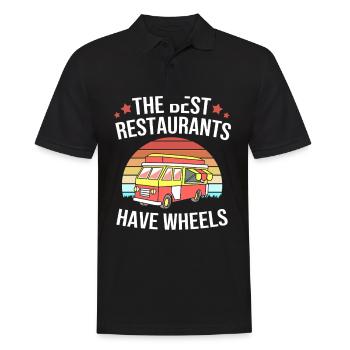Snack Food Truck - Men's Polo Shirt - black - Front - Kai (181cm)