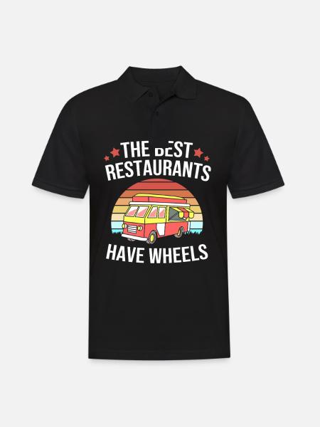 Camion de restauration de snacks - Polo Homme - noir