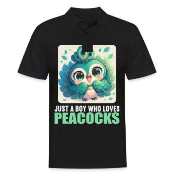 Peacocks Peacock - Men's Polo Shirt - black - Front - Kai (181cm)