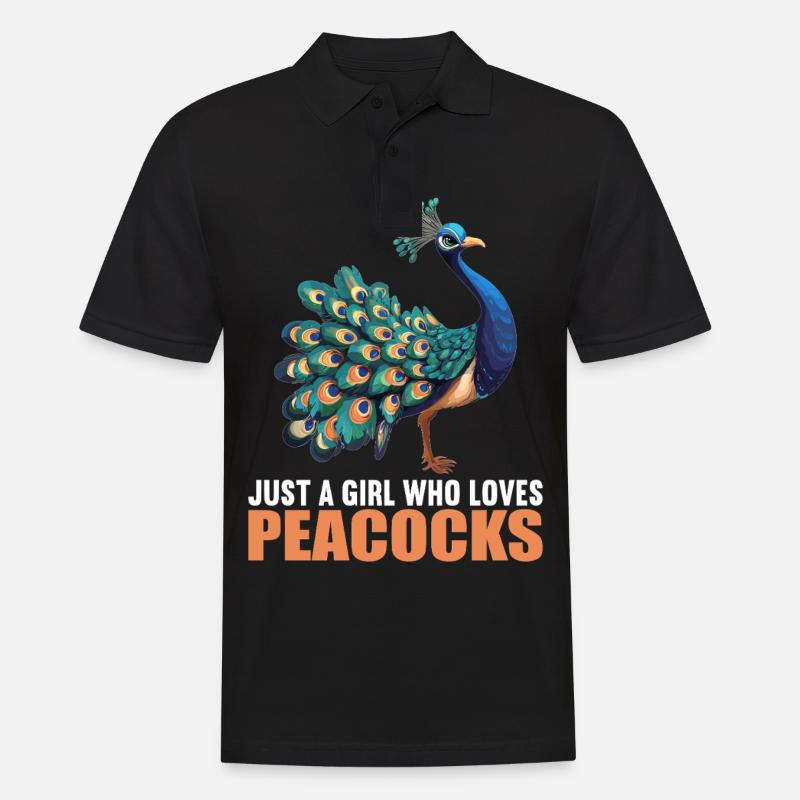 Pfaue Pfau - Männer Poloshirt - Schwarz