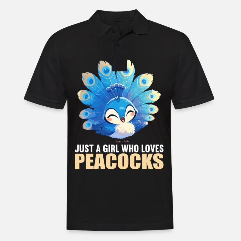 Pfaue Pfau - Männer Poloshirt - Schwarz