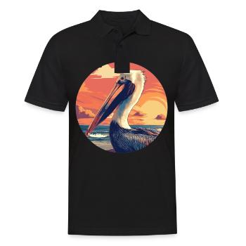 Pelikane Pelikan - Männer Poloshirt - Schwarz - Vorne - Kai (181cm)