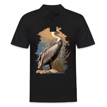 Pelikane Pelikan - Männer Poloshirt - Schwarz - Vorne - Kai (181cm)