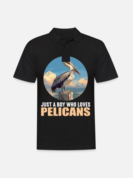 Pelikane Pelikan - Männer Poloshirt - Schwarz