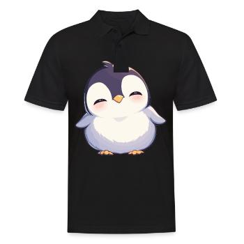 Pinguine Pinguin - Männer Poloshirt - Schwarz - Vorne - Kai (181cm)