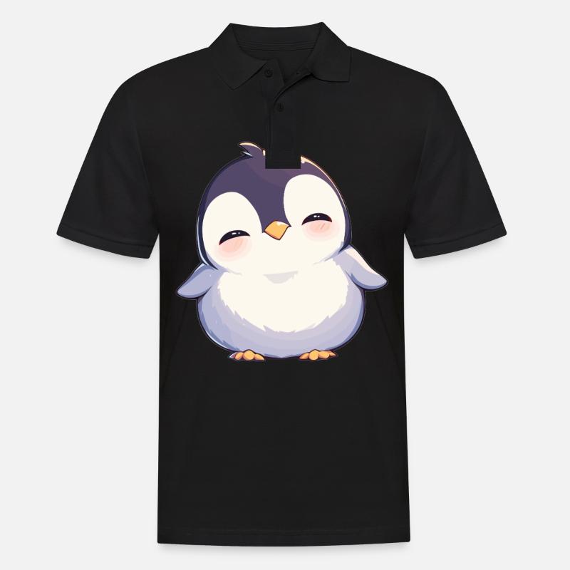 Pinguine Pinguin - Männer Poloshirt - Schwarz