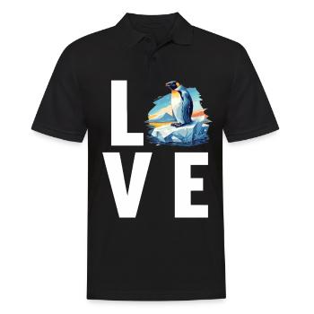 Pinguine Pinguin - Männer Poloshirt - Schwarz - Vorne - Kai (181cm)