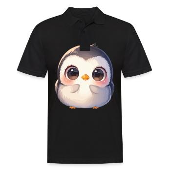 Pinguine Pinguin - Männer Poloshirt - Schwarz - Vorne - Kai (181cm)