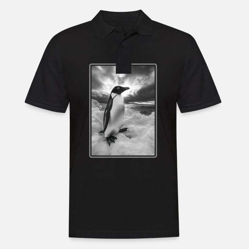 Pinguine Pinguin - Männer Poloshirt - Schwarz