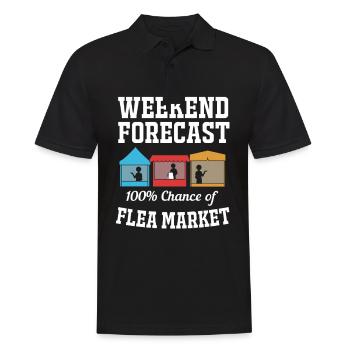 Flohmarkt Trödelmarkt - Männer Poloshirt - Schwarz - Vorne - Kai (181cm)
