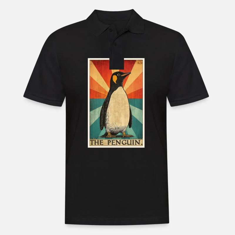 Pinguine Pinguin - Männer Poloshirt - Schwarz