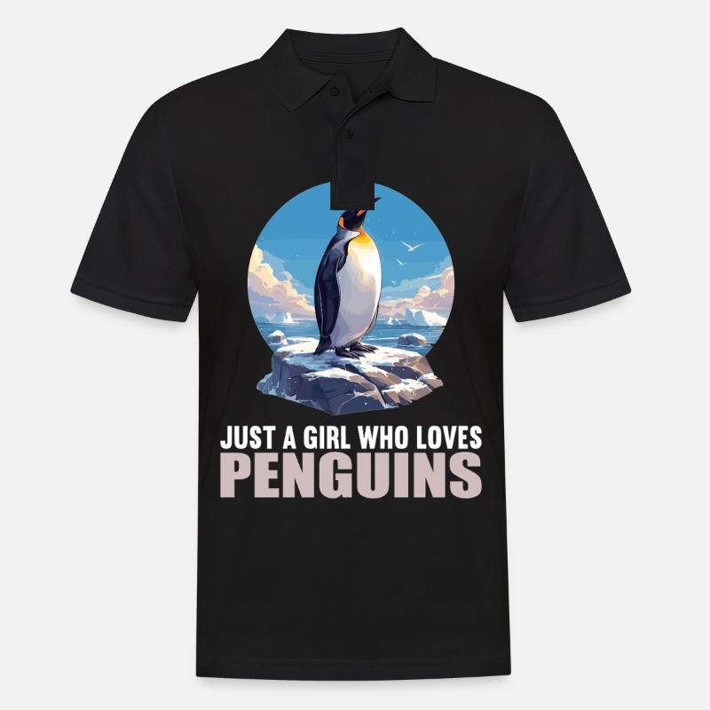 Pinguine Pinguin - Männer Poloshirt - Schwarz