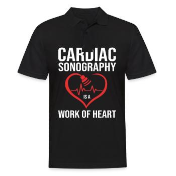 Kardiogramm Kardiographie Sonographie Ultraschall - Männer Poloshirt - Schwarz - Vorne - Kai (181cm)